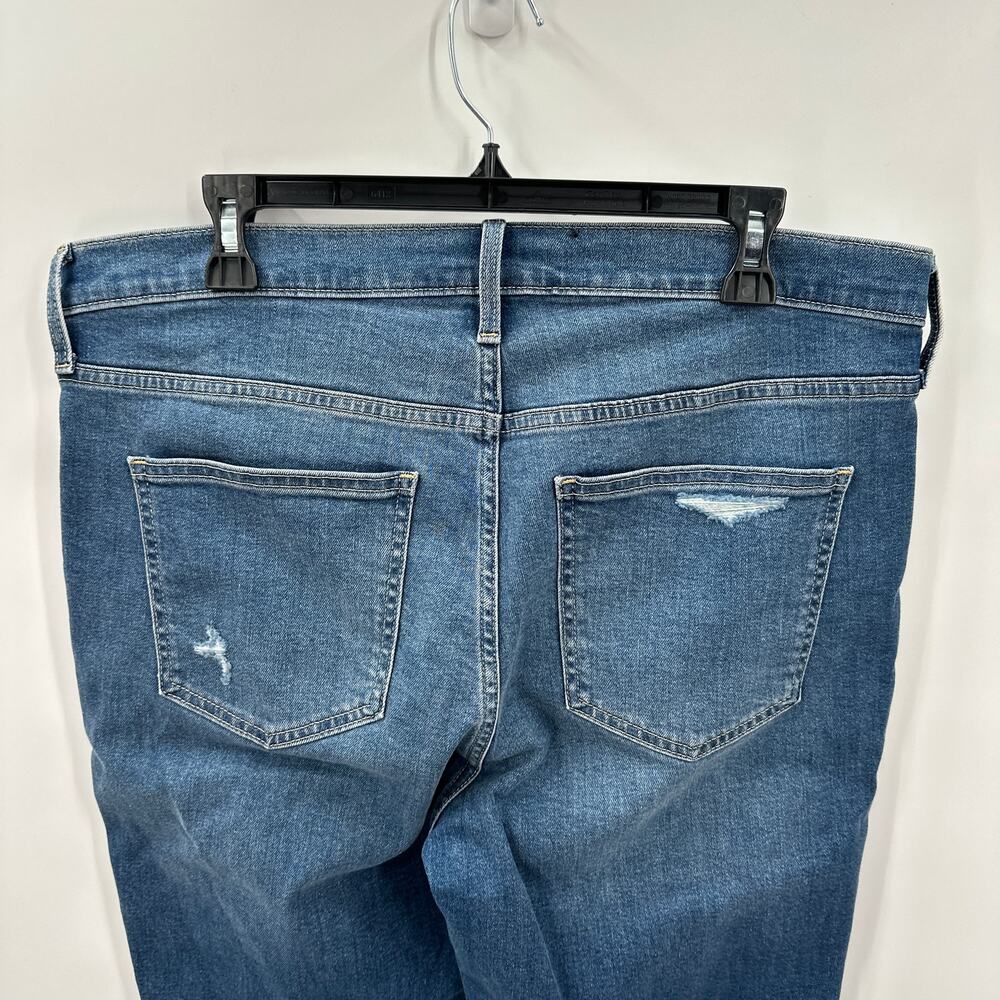 GAP DENIM Vintage Slim Mid Rise Distressed Medium Wash Jean // 16 Short - Picture 6 of 8